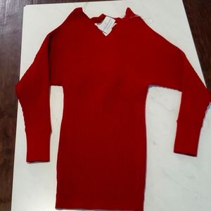 V-neck, long sleeve dress
